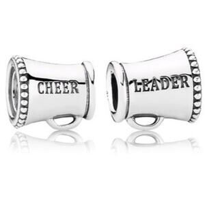 Pandora Cheerleader Megaphone Bead Charm Retired Sterling Silver 925